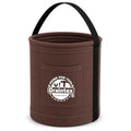 Graintex Canvas Utility Bucket 12"x15", Round Tool Bucket, Reinforced Base & Carry Handle, Ripstop Canvas, Multi-Purpose Bag for Jobsite, Home Use - Coffee Brown - color: Coffee Brown
