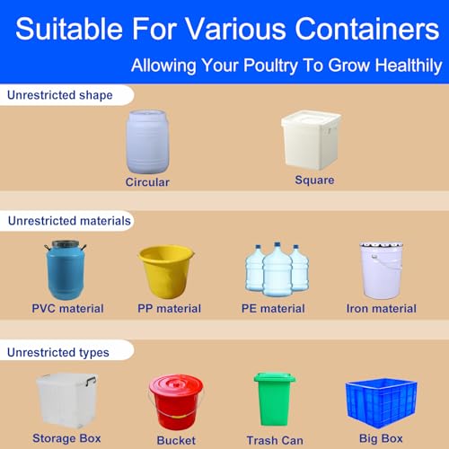 8 Pack Automatic Chicken Waterer, Blue Chicken Water Feeder Cups Suitable for Various Poultry, Cup Body Deepened Double Rubber Ring No Leakage, with Mounting Hole Opener - color: Blue, size: 8-Pack