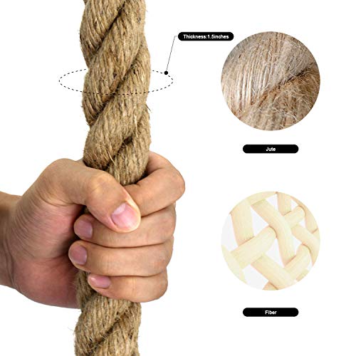 VIVITORY Gym Fitness Training Climbing Ropes, Workout Gym Climbing Rope | Home Training and Fitness Workouts,1.5'' in Diameter, Available 10, 15, 25, 30 Ft