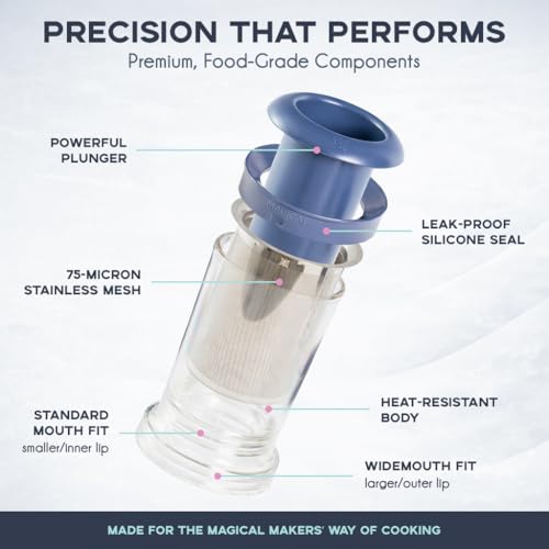 Magical Butter Filter Press - BPA-Free Reusable Straining System & Brush - size: Magical Filter Press