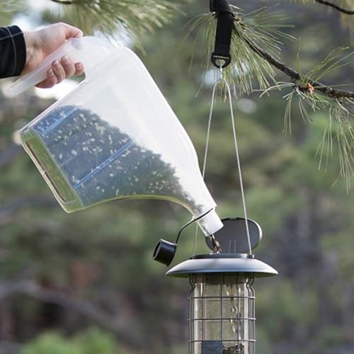 More Birds 3-in-1 Super Tote, 5 lb Capacity Container | Easy Grip Handle & Stackable Design, Portable Seed Holder & Dispenser for Backyard Birding and Wildlife, 100-SF-TOTE - size: 5 lb.