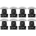 Sange Sopffy Heavy Duty Gate Hinges Black Iron hinge3.5 Inch for Outdoor Barn, Shed, Deck, Wood Door, and Fences (Screws Included) (8)