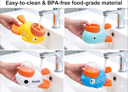 Anxuyixin2-in-1 Duck Shaped Interactive pet Puzzle Toy, Slow Food Dispenser (White Duck and Blue Bird Shaped with Buttons), cat and Dog Snack Dispenser Feeding Toy - color: white and blue