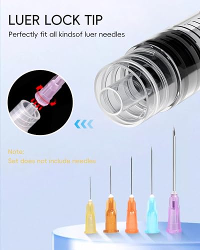 2.5ml Luer Lock Syringe without Needle - 2.5cc Plastic Syringes, Sterile, Individually Sealed, Pack of 30 - size: 2.5ML