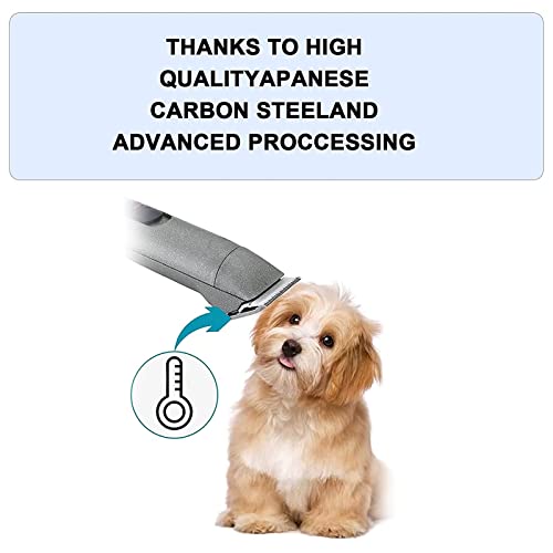 4FC Blade Detachable Pet Clipper Replacement Blades, Ceramic and Stainless Steel, Compatible with Andis, Oster, and Wahl Clippers | Dog Grooming Blade For Oster A5/Wahl KM Series Dog Clipper ,Ceramic Blade & Stainless Steel Blade - color: 1pack 4fc:3/8''(