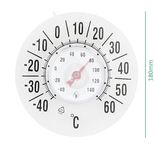 BinaryABC Outdoor Window Thermometer for Outside Temperature,No Battery Required for Home,Office, Patio Garden Decor