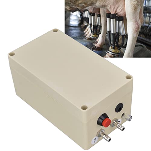 Milking Vacuum Pump, 48W Easy Installation Pulsation Milking Machine Plug and Play Transparent Nozzle Electric Milking Vacuum Pump for Livestock Products Processing (US Plug)