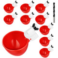 10Pack Large Chicken Waterer Cups, DIY Auto Poultry Water Feeder | Chicken Water Feeder Suitable for Chicks, Duck, Goose,Cat and Turkey , Easy Install with 3/8" Drill Bit