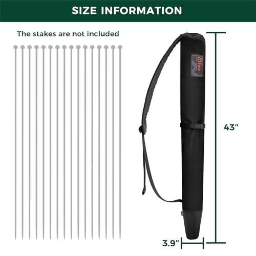 FXW Stake Bag Designed for Storing and Carrying While Camping | Multi-Brand Fit, for 40"H Playpen Stakes, Hands-Free Design, Stakes Not Included - size: 40inch