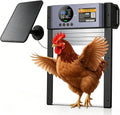 Automatic Chicken Coop Door – Solar Powered Auto Chicken Door with Light Sensor, Timer & Manual Control, 2500 mAh Battery +USB-C Backup, Aluminum,Waterproof, Anti-Pinch Safety, Fits Most Poultry Coops