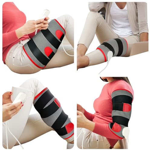 Comfytemp Leg Heating Pad, Wearable Heat Wrap for Knee/Thighs/Calf (S/M) | FSA Eligible HSA Approved Electric Heated Pad for Legs/Arm/Hamstring Soothing Warmth, Birthday Gifts for Women Man Mom Dad - size: Small