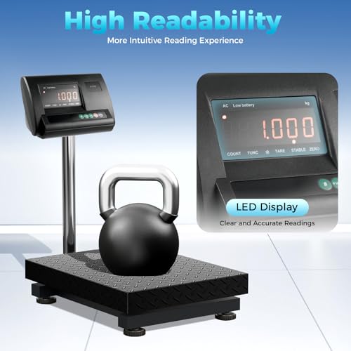 High Precision Livestock Scale Kit 5000Lbs Load | Waterproof Floor Scale, Load Weighing Indicator, Animal Scale Kit, Platform Scale Kit, For Cattle Sheep Pig Goats