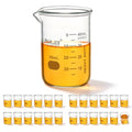 ULAB Scientific Glass Beakers, Vol. 50ml, 3.3 Borosilicate Griffin Low Form with Printed Graduation, Pack of 24, UBG1030 - style: 24pcs of Vol.50ml, Low form