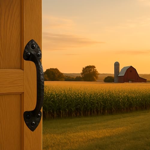 2-Pack 7 Inch Spear Barn Door Handle - Black Cast Iron Pull for Sliding Doors, Gates, Sheds, Fences, Closets - Indoor Outdoor Farmhouse Hardware - size: 7" - 2 Pack, style: Spear