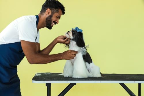 Andis 68550 Stainless Steel Pet Dematting Comb, 7.5in | Removes knots, mats & loose hair, compact size for precision, dog grooming brush accessory - size: 7 1/2 Inch