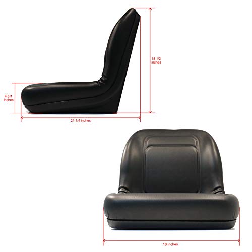 The ROP Shop | Black High Back Bucket Seat for Taylor-Dunn TC-30/60, TC-80/120 Tow Tractors