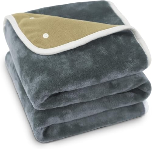 Warm Storm Heated Electric Knee Blanket, Gray, 30"x40" | 4 seasons, Office, Car, Home,Fast Heating Soft Flannel, 3 Heat Levels, 2H Auto-Off, Battery Not Included