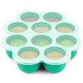 KeaBabies Silicone Food Freezer Trays with Lid, 2oz x 10 Pods(Alpine Green) | Baby Food Storage Containers, Easy Puree Meal Prep, Breast Milk Silicone Freezer Molds, Dishwasher, Microwave Safe, BPA-Free - color: Alpine Green