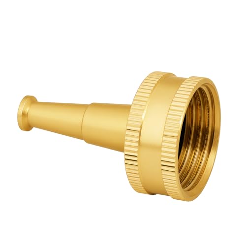 Brass High Pressure Water Hose Nozzle - 3/4 GHT Thread Jet Sweeper, Non-Adjustable Sprayer for Car Washing & Heavy Duty Cleaning - color: Nozzle_2PK