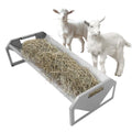 Livestock Feeding Trough 22 Gallon Capacity 45" Hay Feeder Heavy | Duty Livestock Trough for Horse Sheep Cattle Hog V-Shaped Farm Sheds Pen Water Feeder Trough Powder Coated Silvery Steel - color: Silvery
