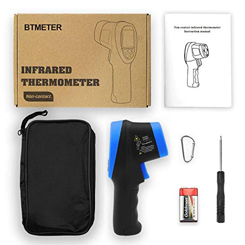 BT-1500C Pyrometer Non Contact Laser Infrared Thermometer Measures -58℉ to 2732℉ (-50℃ ~ 1500℃) High Temp, IR Temperature Gauge with Color LCD (NOT for Human Temp) - color: BT-1500C Blue