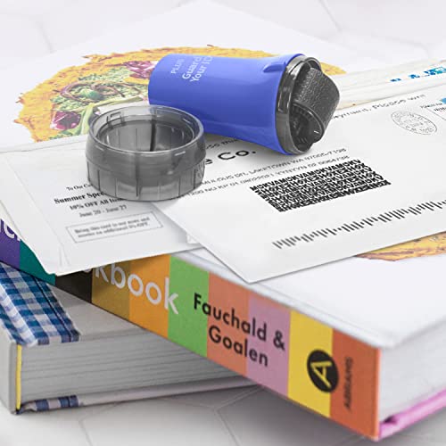 Guard Your ID Identity Theft Protection Roller Stamp for Mail & Documents - color: Blue, size: Standard