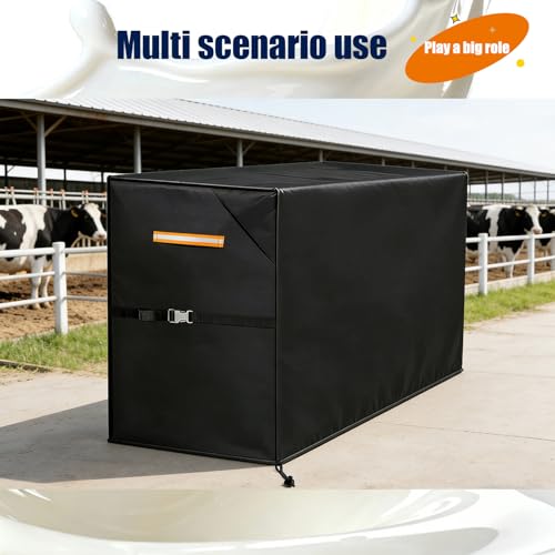 Milking Machine Cover for Cows and Goats, 35.4”x15.8”x35.8” | Universal Fit for Portable Milking Machines with 25L Stainless Steel Bucket (55KPA, 15000 RPM), Includes Vents & Handles