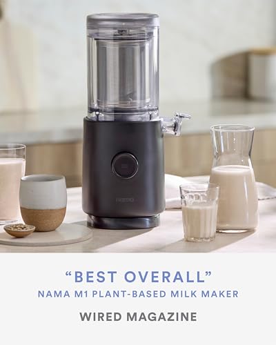 Nama M1 - Plant-Milk Maker - Homemade oat and nut milk - Black | Smooth, creamy cafe quality milk in minutes - Blends and strains in minutes - Easy to Clean - Dairy Alternative - color: Black