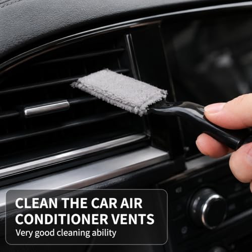 Car Interior and Exterior Soft bristles Detail dust Brush Interior dusting Brush Dashboard Cleaning Brush Home Office dusting Tools+ Double-Sided Suede Cleaning 11 Pack Kit - color: Mixture