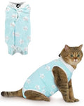 ANWA Cat Recovery Suit - Breathable Cat Onesie for Cats After Surgery Female, Kitten Surgery Recovery Suit Female Abdominal Wounds - color: Star, size: Small
