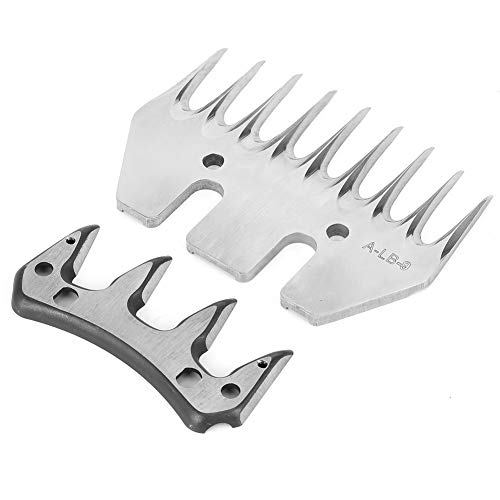 Stainless Steel Sheep Clippers Blade, High Hardness Cutting Shearing Cutter Replacement, 13 Tooth Straight Blade, for Sheep Grooming(9 Tooth)
