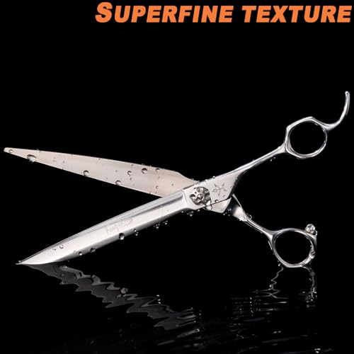 High-end Professional Dog Grooming Scissors Pet Grooming Shears 8 Inches Extremely Very Sharp Made Of Stainless Steel Alloy By Hand For Dog Cat Groomer - color: 8inch Shears