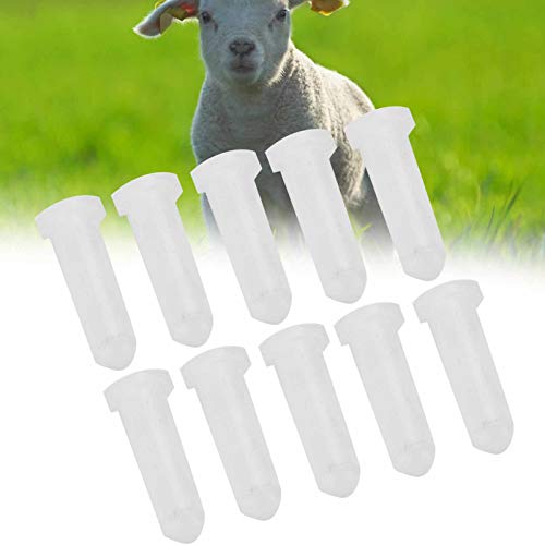 HEITIGN Puppy Feeder Nursing Puppies Milk Bowl 10pcs Lamb Special Nipple Teats Replacement Goats Sheep Cow Milk Bottle Bucket Nipple Pet Supplies