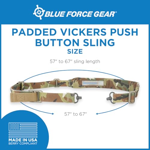 Blue Force Gear Vickers Padded Sling with Push Button QD Swivels - style: Multicam Camo