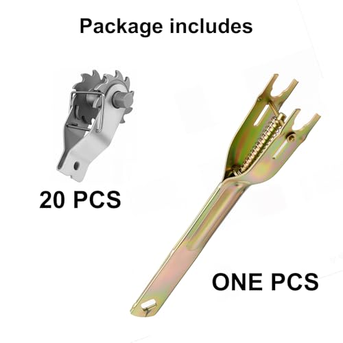 Electric Fence Wire Strainer, Heavy Duty Inline Wire Tensioner, Wire Ratchet Tensioner for Electric Fence, Farm Fence (20 pcs Wire Tensioner + Handle) - style: 20 pcs + Handle
