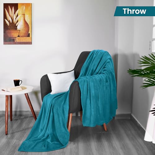 Utopia Bedding Soft Fleece Bed Blanket Throw Size Turquoise (50x60 Inch) | Microfiber Plush Warm Lightweight Breathable Cozy Blanket Anti-Static, All Season Use, Gift for Women and Men - color: Turquoise, size: Throw (50x60 Inch)