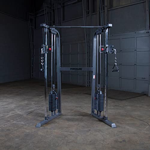 Body-Solid Powerline Cable Crossover Exercise Machine for Home & Commercial Gym, Functional Training Center with Dual Weights Stack for Cable Workout - style: 160lbs. Dual Weight Stack