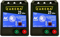 Zareba 25 Mile AC Powered Low Impedance Electric Fence Charger - Plug in Fence Charger - Contain Bulls, Cattle, Dogs, Exotics, Horses & More - Keep Predators Out - EAC25M-Z (Pack of 2) - size: Pack of 2