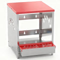 Chicken Nesting Boxes One Hole, Large Metal Hen Laying Box with Swing Perch | Roll Away Egg Collection, Wall Mountable with Vented Holds for Chickens Ducks Birds - size: 4.1"L x 9.9"W x 15.4"H