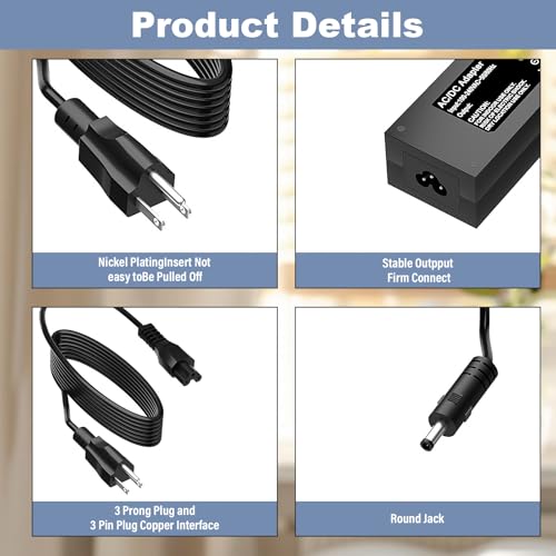 12V Power Cord for Nurture Right 360° Egg Incubator Compatible with Nurture Right 360° Egg Incubator Parts for Temperature Humidity Control Hatching Charger Power Adapter Cord