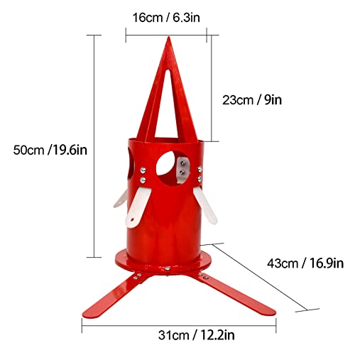 Big Bag Dispenser Bulk Bag Unloader – Heavy Duty Feed Unloader Tool for Animal Feed, Grain, Fertilizer – Rust-Resistant, Portable for Farm, Warehouse, Home Use (Red) - color: Red