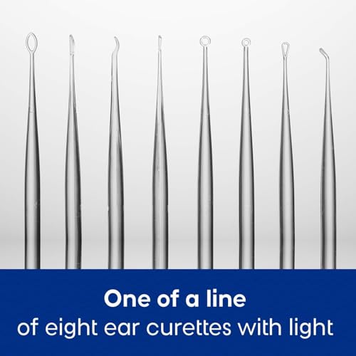 Bionix - Lighted AngleLoop Ear Curette Tool, Earwax Removal Tool, Aids in Excess Wax Removal, Convenient & Easy-to-Use, Ideal for Healthcare Providers, Single-Use (50 Count) - color: AngleLoop