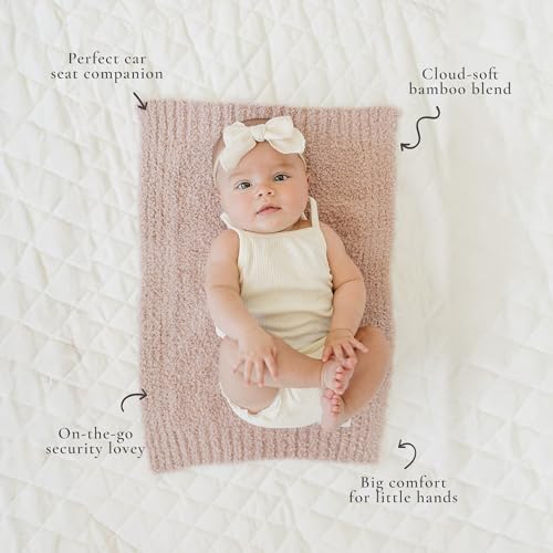 Saranoni Bamboni Baby Blanket | Luxury Plush Super Soft Blanket | Breathable Comfort Infant Baby Blankets for Boys & Girls | Pink, Mini - 15” x 20” | Luxury infant blanket featuring cloud-like softness, lightweight warmth, and a 15 x 20 inch size for ever