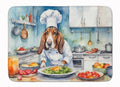 Caroline's Treasures Basset Hound The Chef Memory Foam Kitchen Mat Machine Washable Anti-Fatigue Mat Cushion Comfort Bath Mat or Kitchen Rug - color: Basset Hound 6196
