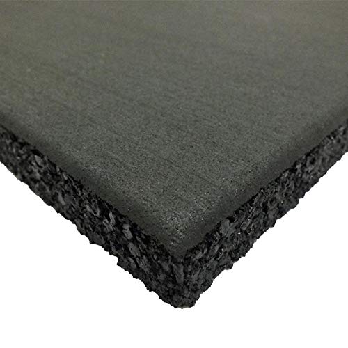 Genaflex Pro Heavy Duty Thick Rubber Gym Floor Tiles High Density Shock Absorbent Laminated Deadlift Mats - 1" Thick X 20" W X 20" L - 2.7 Sq. Ft. (Black, 1 Tile - 2.7 Sq. Ft.) - color: Black