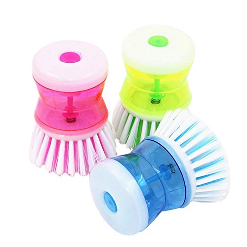 2PCS Hydraulic Plastic washing brush pot multicolor kitchen gadgets Wash Tool Pan Dish Bowl Palm Brush Scrubber Cleaning