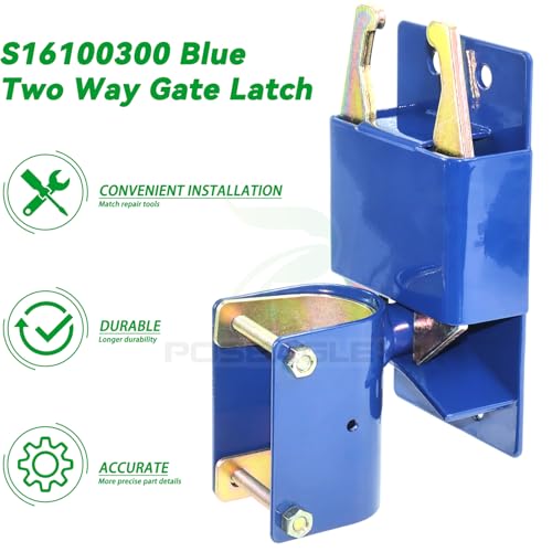 [Upgraded] Blue S16100100 Two Way Gate Latch, Farm Gate Latch | Include Hardware and Screwdriver for Cattle Gate Latch, Metal Gates with 1-5/8" to 2" Diameter Round Tubes - color: A05 1xS16100300 Gate Latch for 1-5/8" to 2" Tubes