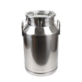 Milk Can Milk Bottle, 20/30/ 40/50/ 60L Stainless Steel Heavy Duty Milk Jug Wine Pail Bucket Square Liquid Container Storage with Embedded Silicone Sealed Lid for Home Restaurant Bar Silver (40L) - size: 40L