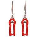Sanung 2 PACK Multifunctional Thin Fruit Scissors, P-905 Garden Pruner Shears Cutters with Anti-Slip Grip High-Grade Spring Lock Garden Pruner for Garden Fruits Vegetables Plants Flowers