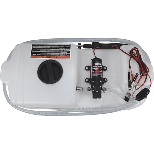Ironton 12V Sprayer Pump, 8-Gallon, 1 GPM, 12V, 12ft. Vertical Spray Reach | Santoprene/Viton components, 11ft. hose, Compact property spraying, Targeted application, Lawn/garden use - size: 8 Gallon
